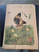 Vintage scrapbook with student work, Elementary