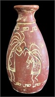 Red Stone Pottery Vase