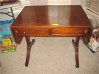 Beautiful Double Drop Leaf Table W/ 2 Drawers*