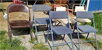 Folding card table chairs (6)