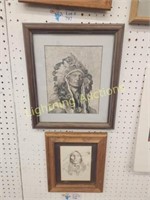 TWO VINTAGE NATIVE AMERICAN CHIEF PRINTS