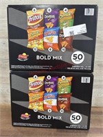 2-50 pack frito lay bold mix chips