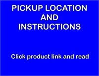 PICKUP LOCATION AND CONDITIONS