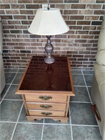 Broyhill End Table & Lamp
