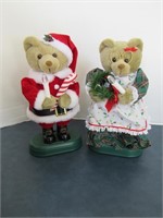 Battery Operated Santa and Mrs Claus Bears
