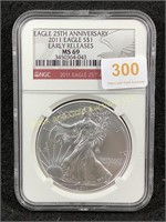 2011 American Eagle silver dollar, NGC MS 69