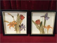 2 Kirkland Floral Prints - Frames 13" x 13"