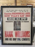 Framed 1991 Hank Williams Hatch Show Print