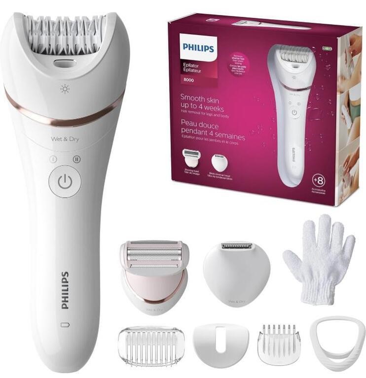 PHILIPS EPILATOR SERIES 8000 WET & DRY EPILATOR,