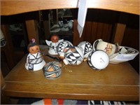 Hand Painted & Signed Indian Ornaments, Bells & Ce