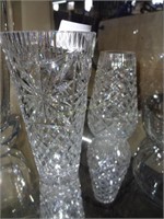 Lead Crystal 2 Vases (Waterford?)