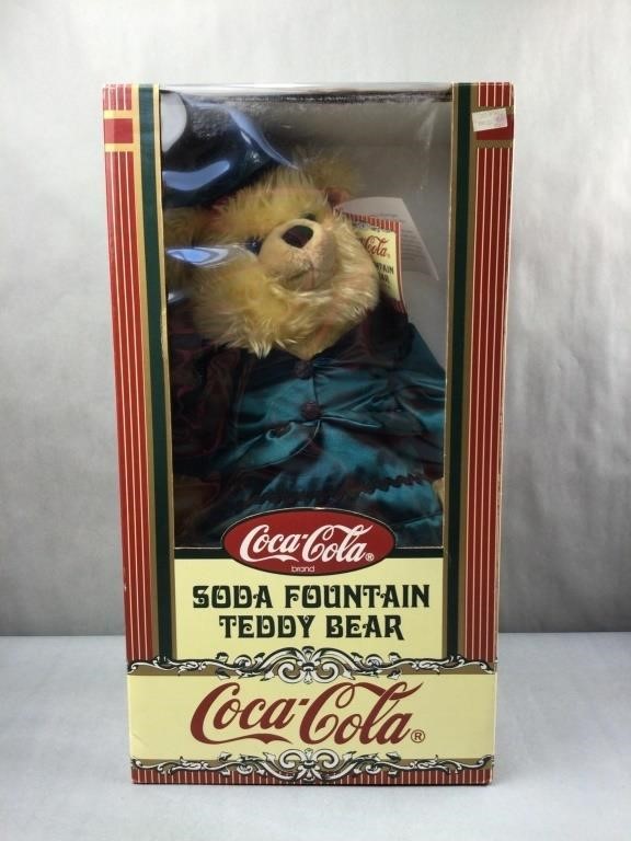 Coca Cola soda fountain teddy bear