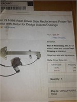 REAR DRIVER SIDE POWER WINDOW MOTOR DODGE DAKOTA/