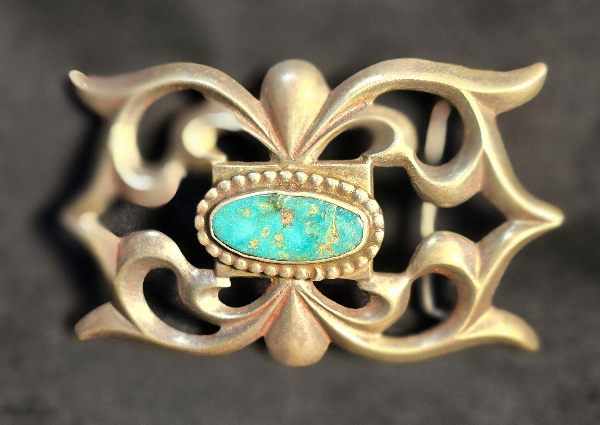 Sterling and Turquoise Belt buckle