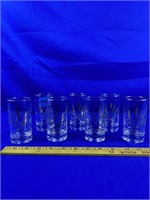 7pc Autumn gold high ball glasses