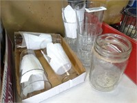 10 Drinking Glasses & Jar