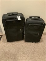 (2) Black Rolling  Suitcases