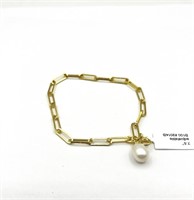 Gold Plated Sterling Silver Freshwater Pearl