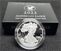 2022-W Proof Silver Eagle w/ Case & COA