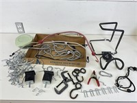 Lot of hooks, clamps, etc