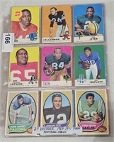 27 Vintage 1969-1971 Football Cards