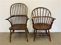 Two modern Windsor style armchairs