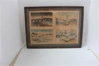 FRAMED ORIENTAL POST CARDS