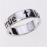 True Love Waits Sterling Silver Ring - Size 5