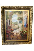 Tuscan Patio Original Painting 42 x 52