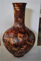 Hand Painted Clay Floor Vase 32" Tall