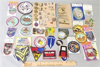 Military & Souvenir Patches & Pins Lot Collection