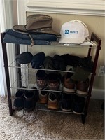Shoe rack and contents