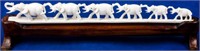 Vintage Carved Ivory Elephant Bridge Figurine