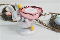 EASTER RABBIT CANDLE HOLDER, BIRD NEST DECOR