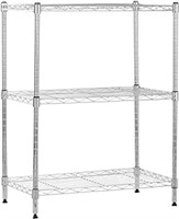 Basics 3-Shelf Shelving Storage Unit, Metal