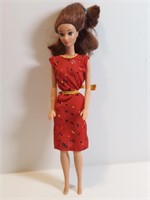 Brunette Disney Princess In Vintage Barbie Dress