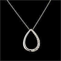 14K Gold 0.38ctw Diamond Pendant