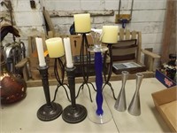 Candle Stick Lot -- IKEA, Heavy Bronze, Glass,....