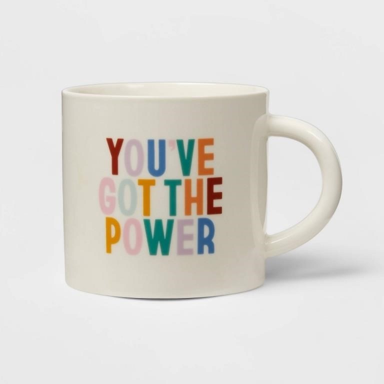 16oz Drinkware Mug Youve got the power' White