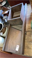Old wooden slaw cutter 26” long