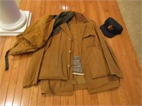 hunting coat & pants & anheiser hat