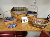 (4) Assorted Longaberger Baskets