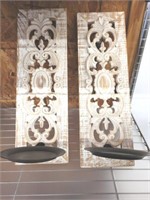 PAINTED DISTRESSED WALL SCONCES