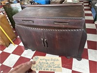 Antique English oak buffet server 54x39x25