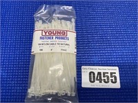 100 18# Nylon Cable Tie Natural 4"