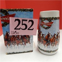 BUDWEISER 2009 HOLIDAY CLYDESDALE STEIN-NEW IN