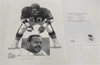 Mike Singletary Chicago Bears Lithograph