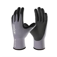 COOLJOB Work Gloves, 3 Pairs Nitrile Coated