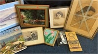 Collection of Antique Sketch, Photo, Prints,