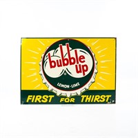 Tin "Bubble Up" Soda Pop Beverage Sign